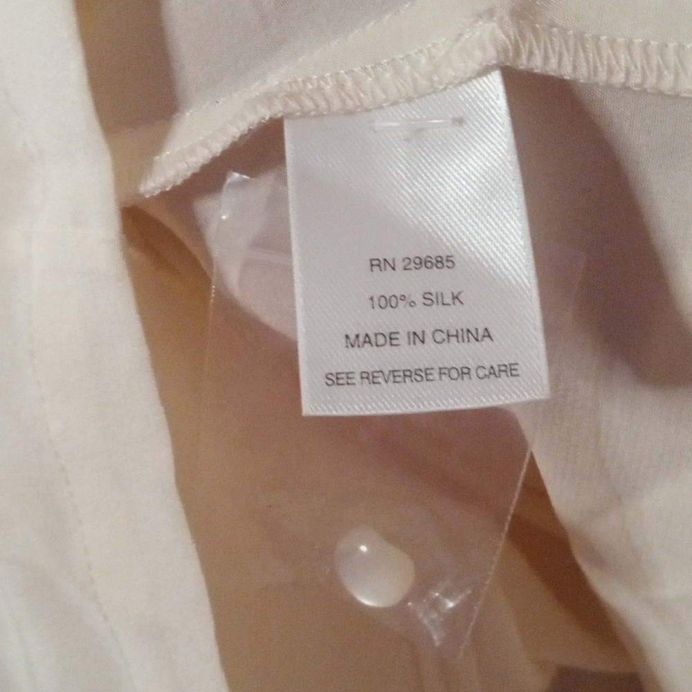 Pendleton Light Cream Button Front Pleat Detail 1… - image 7